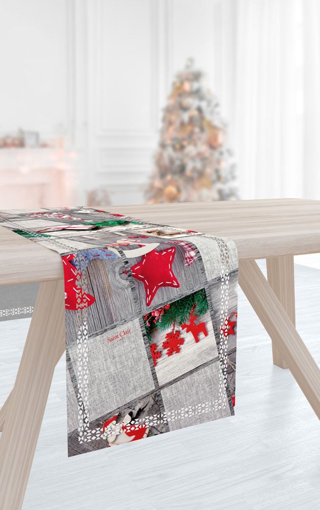 Χριστουγεννιάτικη Τραβέρσα 2026 Laser Cut 40x160 - Saint Clair