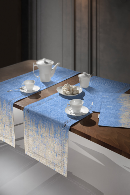 Τραβέρσα 2040 Blue Jean Beige Laser Cut 40x160 - Saint Clair