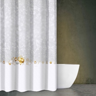 Χριστουγεννιάτικη Κουρτίνα Μπάνιου Saint Clair Des 413