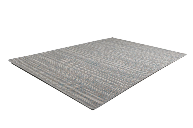 Ψάθινο χαλί Breeze 187/13 Γκρι Μπέζ Πετρόλ Ρίγες - Colore Colori