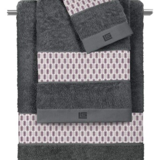 Σετ βαμβακερές πετσέτες μπάνιου Guy Laroche Galleon Anthracite Amethyst