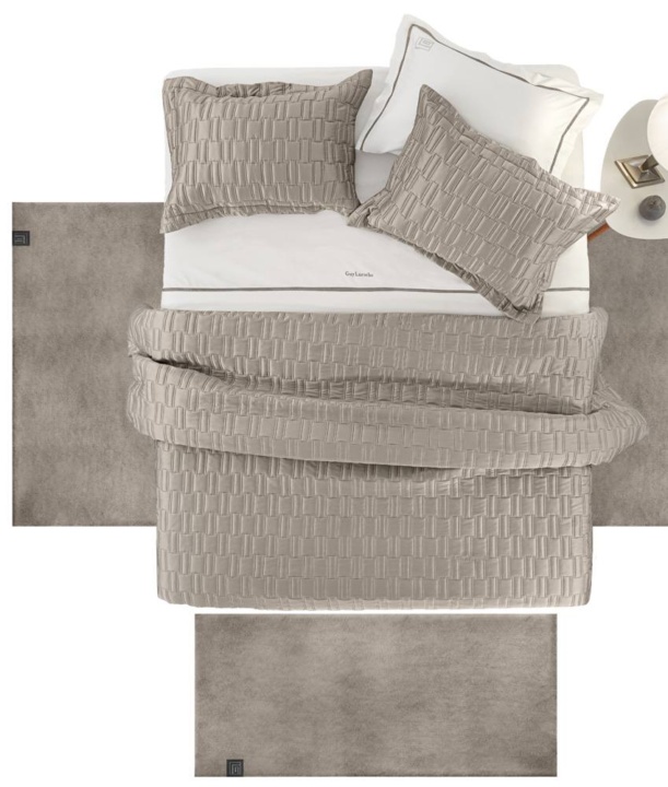 Χαλιά κρεββατοκάμαρας μπεζ, σετ 3 τμχ Guy Laroche Alpaca Taupe