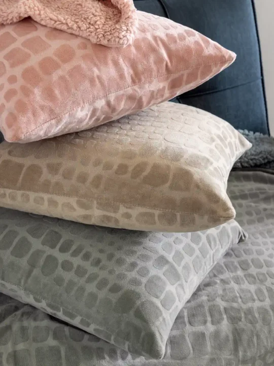 Διακοσμητική Μαξιλαροθήκη Διπλής Όψης Palamaiki Home Decor Flo Beige