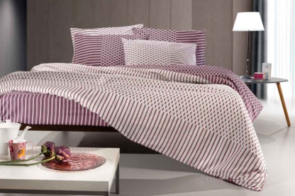 Σεντόνια King Size Guy Laroche, Λιλά Με Μοντέρνο Σχέδιο, Σετ 4 Τμχ Από 100% Βαμβακερό Περκάλι - Galleon Amethyst