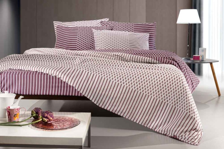 Σεντόνια King Size Guy Laroche, Λιλά Με Μοντέρνο Σχέδιο, Σετ 4 Τμχ Από 100% Βαμβακερό Περκάλι - Galleon Amethyst