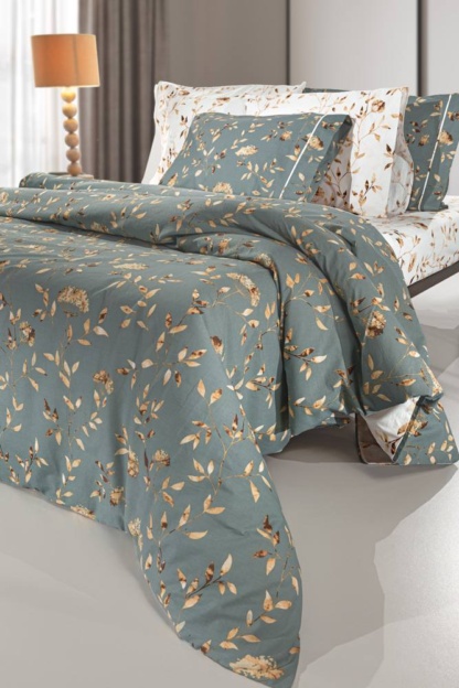 Σεντόνια King Size Floral, Από 100% Βαμβακερό Περκάλι, Σετ 4 Τμχ - Guy Laroche Victoria Golden