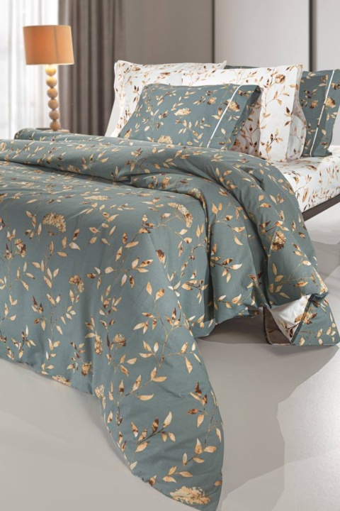 Σεντόνια King Size Floral, Από 100% Βαμβακερό Περκάλι, Σετ 4 Τμχ - Guy Laroche Victoria Golden