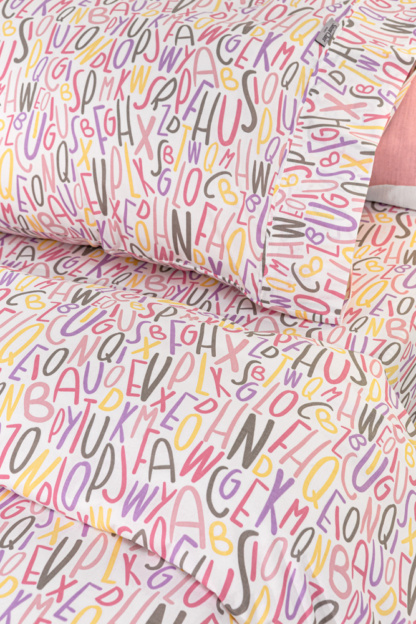 Σετ 3τμχ Παιδικά Σεντόνια Letters Pink 160x250 - Guy Laroche - Image 3