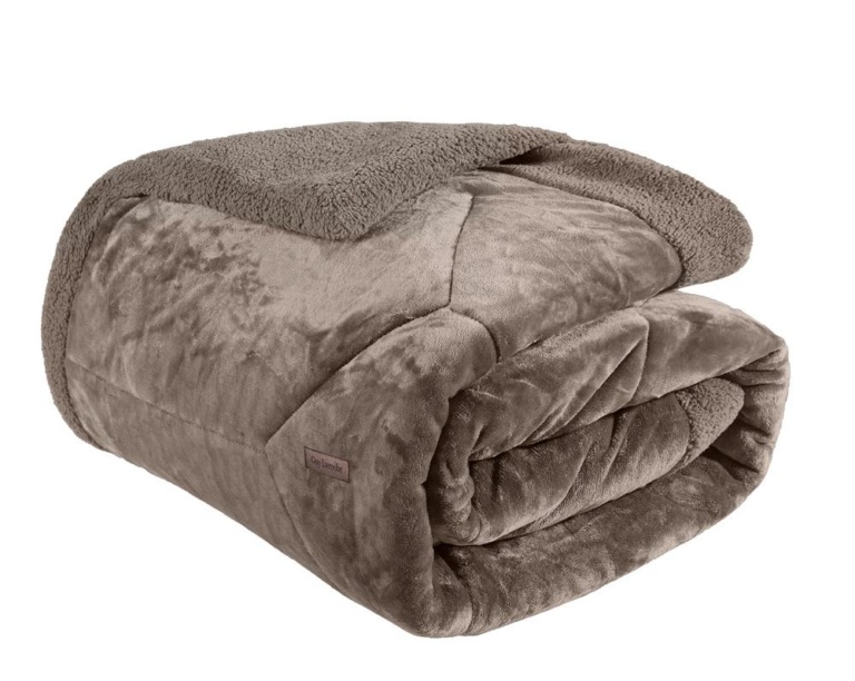 Κουβερτοπάπλωμα Guy Laroche Καφέ, Διπλής Όψης, Ultrasoft Prisma Cocoa