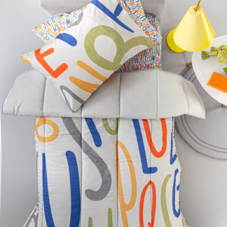 Παιδική Παπλωματοθήκη Letters Multi Suede 165x225 - Guy Laroche