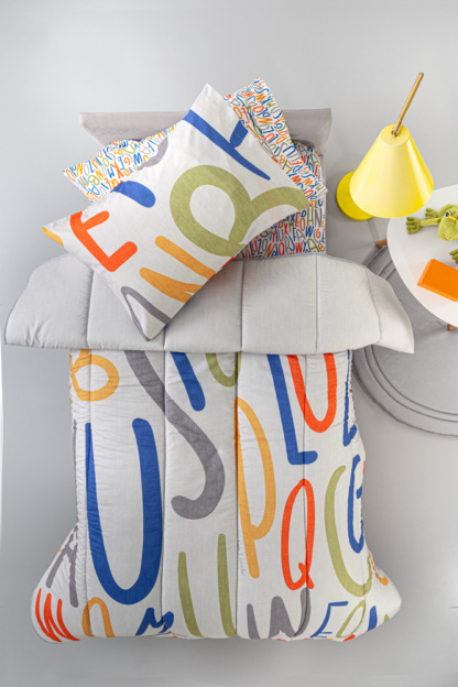 Παιδική Παπλωματοθήκη Letters Multi Suede 165x225 - Guy Laroche