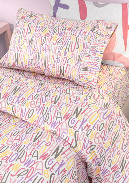 Σετ 2τμχ Παιδική Παπλωματοθήκη Letters Pink 165x225 - Guy Laroche - Image 2
