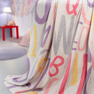 Παιδική Κουβέρτα Ultrasoft Letters Pink - Guy Laroche