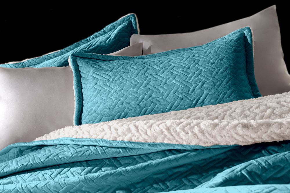 Ζεύγος διακοσμητικές Μαξιλαροθήκες oxford Ristretto Petrol 52x72 - Guy Laroche