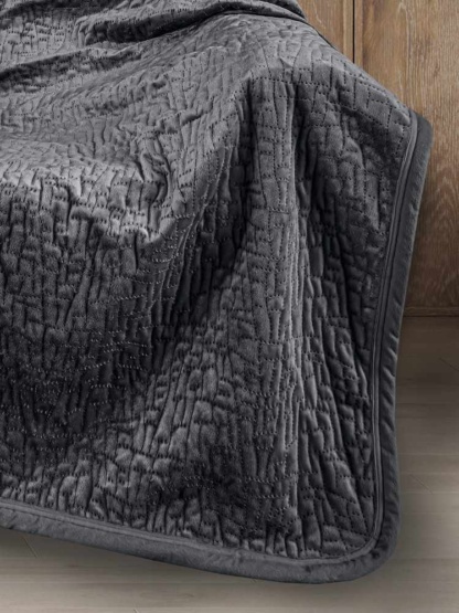 Ριχτάρι Bolzano Anthracite 130x170 + Διακοσμητικό Μαξιλάρι - Guy Laroche - Image 2