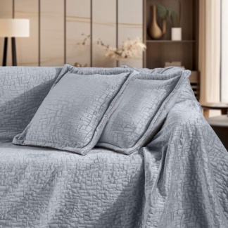 Ριχτάρι Bolzano Silver 130x170 + Διακοσμητικό Μαξιλάρι - Guy Laroche
