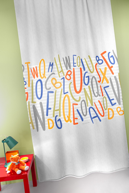 Βρεφική Κουρτίνα Letters Multi 145x270 - Guy Laroche