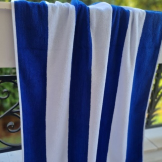 Πετσέτα Θαλάσσης Xenia 080X160 White/Blue - DownTown