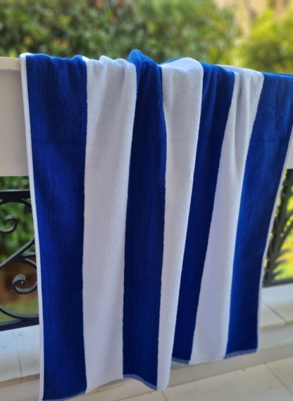 Πετσέτα Θαλάσσης Xenia 080X160 White/Blue - DownTown