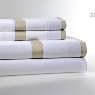 Σετ Σεντόνια King Με Ρεβερ Beige 250 Κλωστές - DownTown