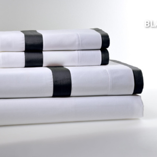 Σετ Σεντόνια King Με Ρεβερ Black 250 Κλωστές - DownTown