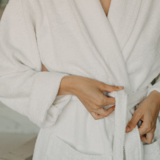 Nicole Unisex Λευκό Μπουρνούζι XL - DownTown