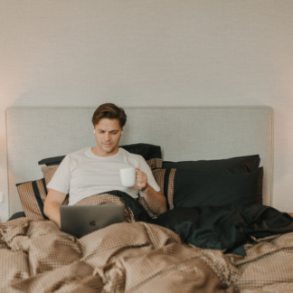 Παπλωματοθήκη King 827 Pied De Poule Black - DownTown