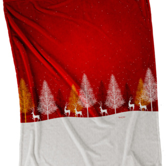 Xριστουγεννιάτικη κουβέρτα μονή, εξαιρετικά απαλή Saint Clair 5010 Red