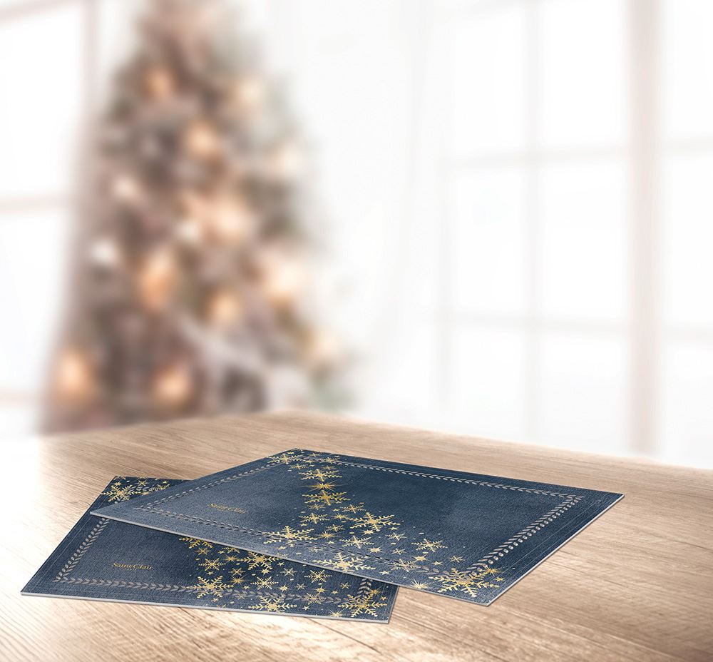 Σουπλά Χριστουγεννιάτικο 3042 Blue Laser Cut 45x33 - Saint Clair