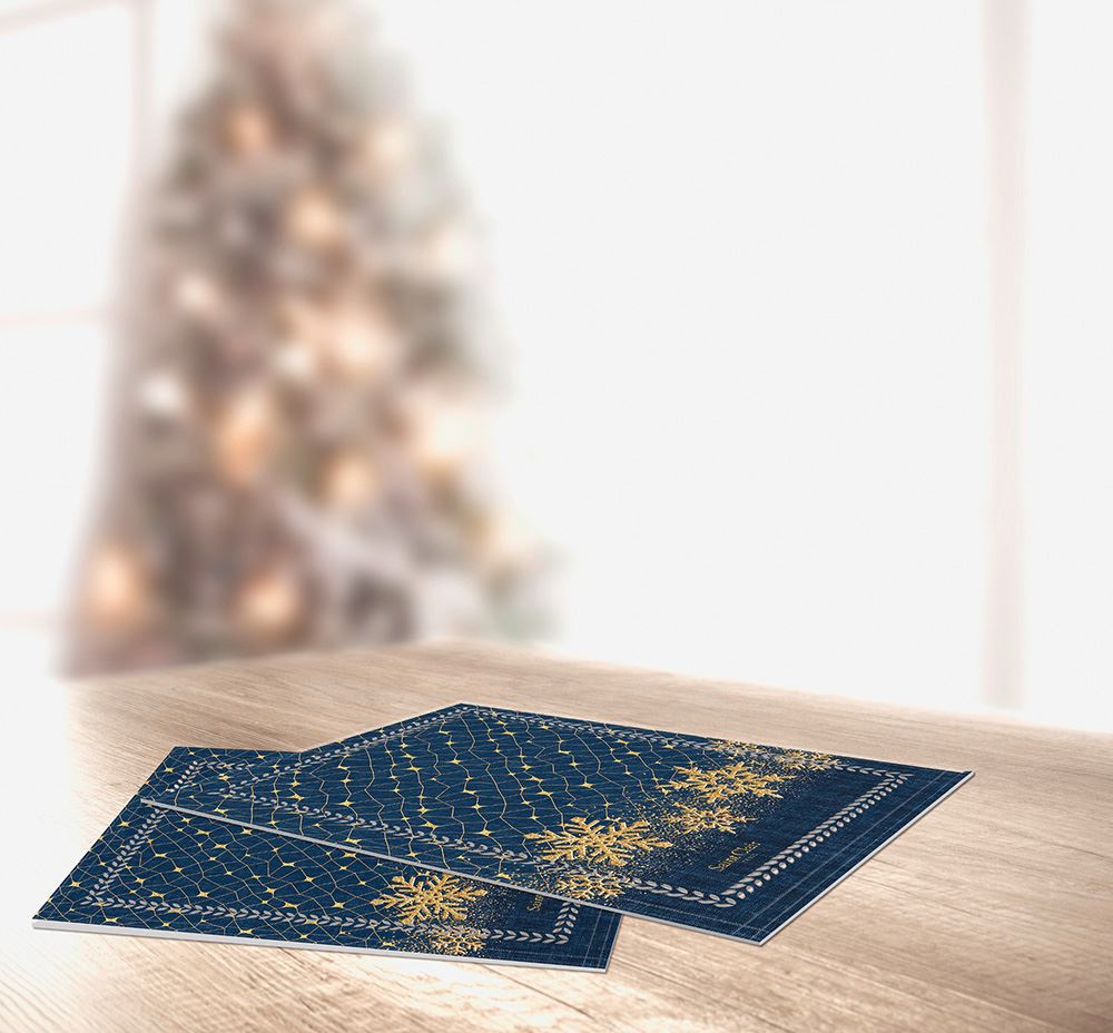 Σουπλά Χριστουγεννιάτικο 3036 Blue Laser Cut 45x33 - Saint Clair