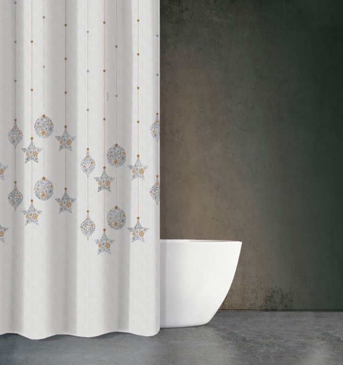 Χριστουγεννιάτικη Κουρτίνα Μπάνιου Saint Clair Des415