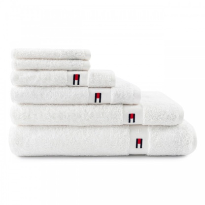 Πετσέτα Χεριών Λευκή, 100% Βαμβακερή - Tommy Hilfiger Legend White