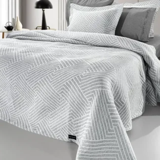 Κουβέρτα Lupo Grey - White 245x260 - Guy Laroche