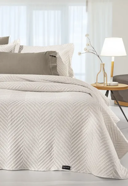 Σετ 2τμχ Κουβερλί Hamptons Natural 180x240 - Guy Laroche - Image 2