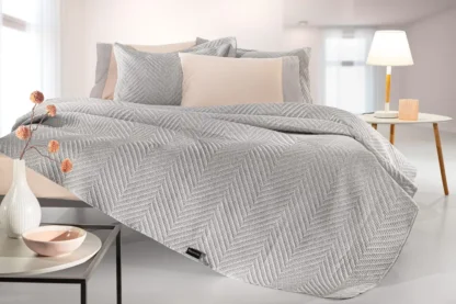 Σετ 2τμχ Κουβερλί Hamptons Grey 220x240 - Guy Laroche