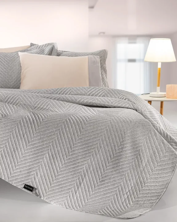 Σετ 2τμχ Κουβερλί Hamptons Grey 220x240 - Guy Laroche - Image 2