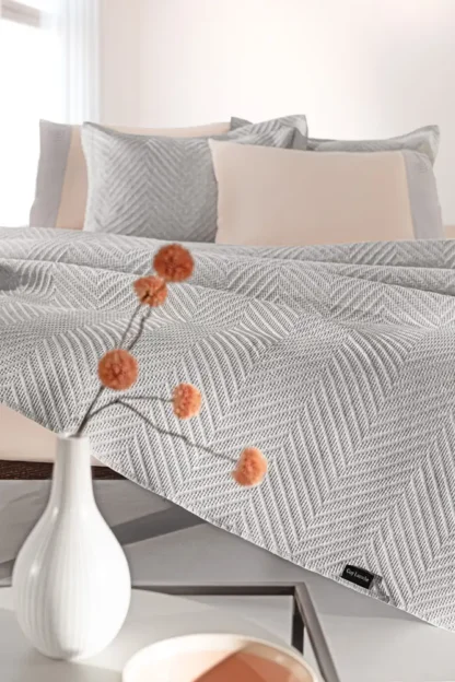 Σετ 2τμχ Κουβερλί Hamptons Grey 220x240 - Guy Laroche - Image 3