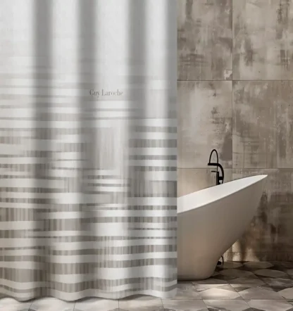 Κουρτίνα Μπάνιου Cuba Grey 180x185 - Guy Laroche
