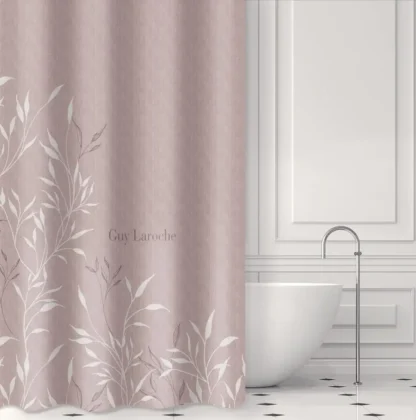 Κουρτίνα μπάνιου λιλά, με ρομαντικό floral μοτίβο - Guy Laroche Fleria Melanze