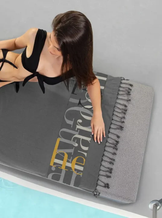 Πετσέτα Θαλάσσης - Παρεό Pestemal 25 Anthracite 90x170 - Guy Laroche