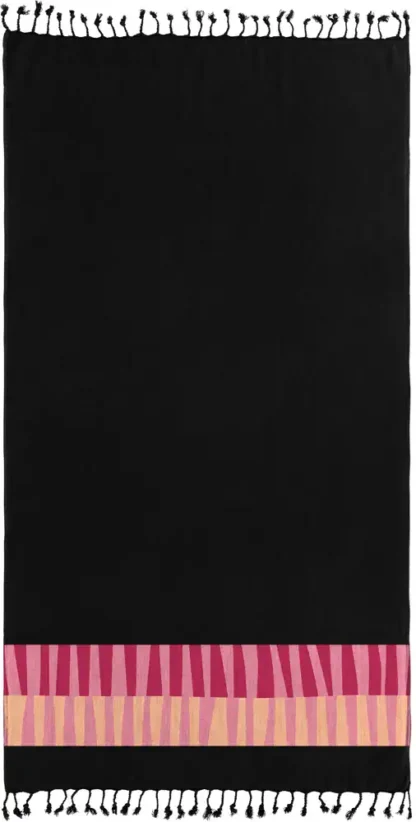 Πετσέτα Θαλάσσης - Παρεό Pestemal 23 Black 90x170 - Guy Laroche - Image 2