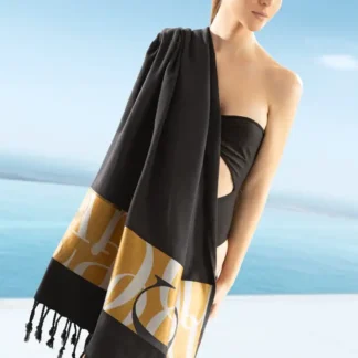 Πετσέτα Θαλάσσης - Παρεό Pestemal 25 Black 90x170 - Guy Laroche