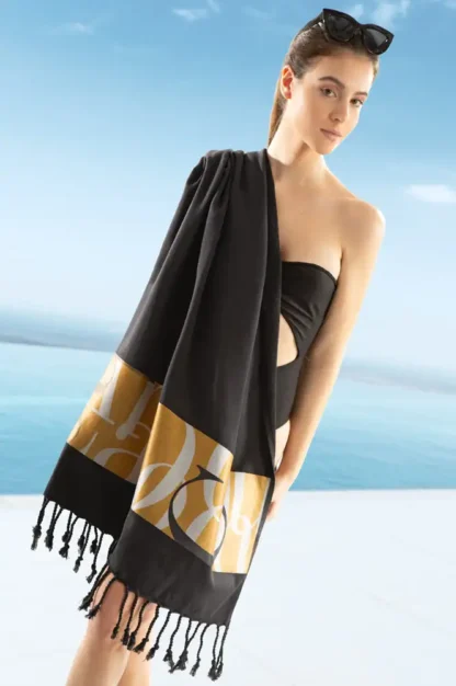 Πετσέτα Θαλάσσης - Παρεό Pestemal 25 Black 90x170 - Guy Laroche