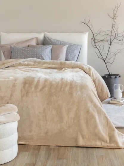 Κουβέρτα Βελουτέ 240x260 DREAM VELOUR/4 SANDY