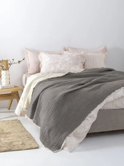 Κουβέρτα muslin 170x240 MOUS GREY - Image 2