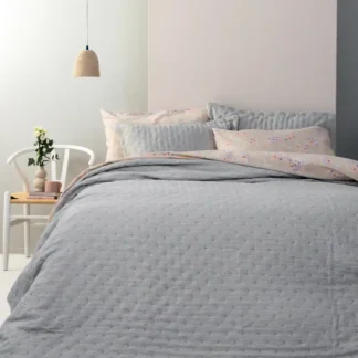 Πάπλωμα υπέρδιπλο waffle, γκρι μονόχρωμο, ιδανικό για τους ανοιξιάτικους και τους φθινοπωρινούς μήνες του χρόνου Palamaiki Alison Grey