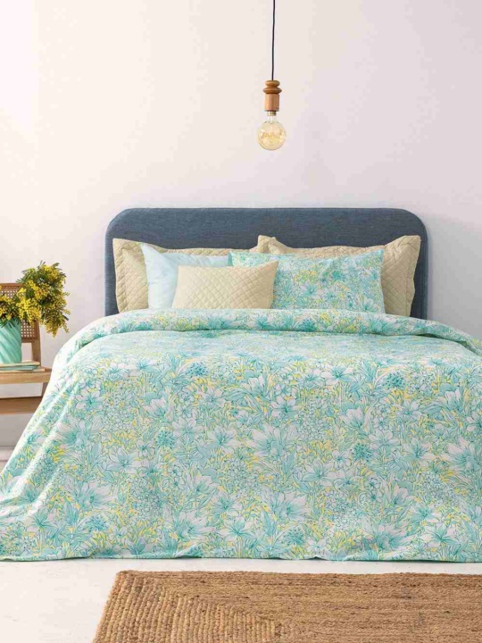 Σεντόνια υπέρδιπλα floral, σετ 4 τμχ από 100% βαμβάκι Palamaiki FL6275