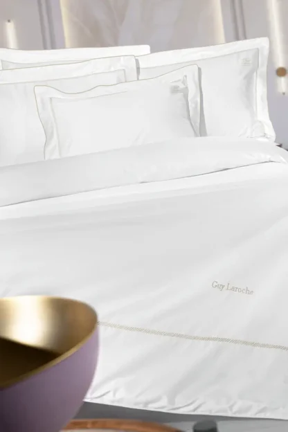 Σετ 4τμχ. Σεντόνια Elite White/Beige 270x280 - Guy Laroche - Image 2