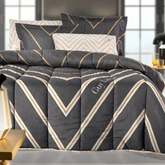 Παπλωματοθήκη Canyon Anthracite Suede 225x245 - Guy Laroche