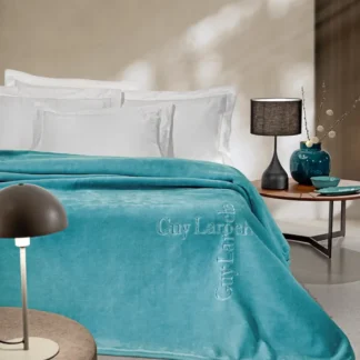 Κουβέρτα Logo Petrol 160x220 - Guy Laroche